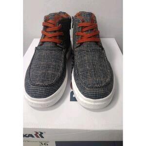 WOMEN'S ROMIKA JACQUARD KOMBI BROWN ORANGE ANKLE FUR BOOTS 36 US 6 NIB